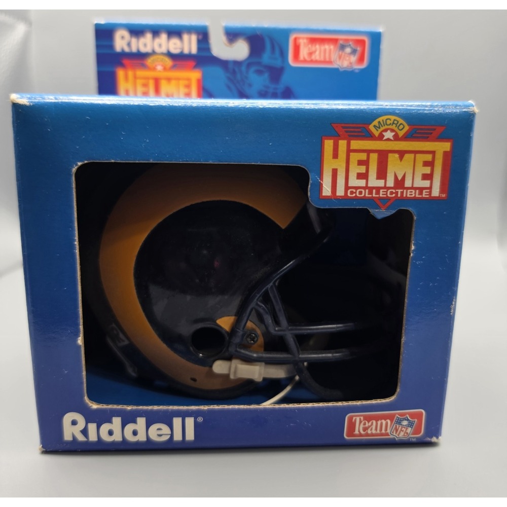 Vintage 1996 Riddell St. Louis Rams Micro Mini Helmet NFL Collectible w/ Box